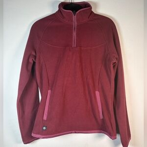 Stormtech NWT Burgundy Fleece Pullover " Shasta " Tech Fleece 1/4 Zip Sz Medium